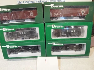 BOWSER  DETROIT,TOLEDO &  IRONTON  2-70t OPEN+ 2-70t COV HOP, 2-50fT BOX CAR DT1 - Picture 1 of 4