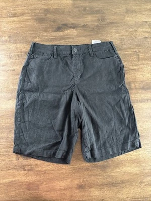 NYDJ Bermuda Lift Tuck Shorts stretch Linen blend Women’s 8 With 10” Inseam - Image 1 of 4