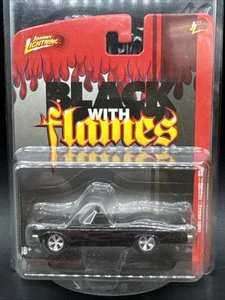 2010 Johnny Lightning Short Card BLACK w FLAMES 1965 CHEVY IMPALA SS Convertible - Picture 1 of 4