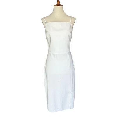 Amanda Uprichard Fitted Pencil Midi Dress White size small - Image 1 of 4