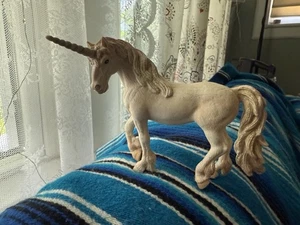 Schleich weiß mit hellrosa Glitzer Einhorn Pferd Figur 2004 - Bild 1 von 4