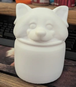 Tarro y tapa en forma de cabeza de panda rojo - PLA impreso en 3D - Imagen 1 de 15