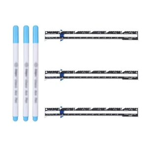 Juego de 6 piezas de medidor de costura, reglas con bolígrafos de tela, 6" deslizante negro  - Imagen 1 de 7