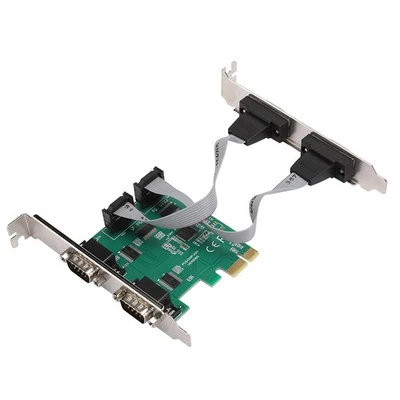 .Expansion Card Adapter Converter PCI E RS232 4 Port Serial Port 2.5Gb S Full - Image 1 of 4