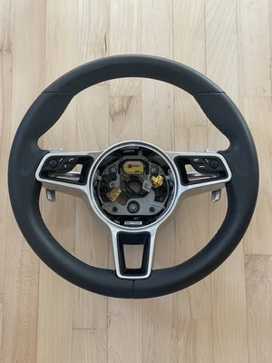 Porsche OEM Leather Steering Wheel PDK 991 991.2 911 Carrera Cayman 997 Macan M - Image 1 of 4
