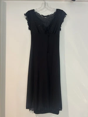 Vestido vintage con cuentas Rampage y2k negro talla mediana Foto 1 de 4