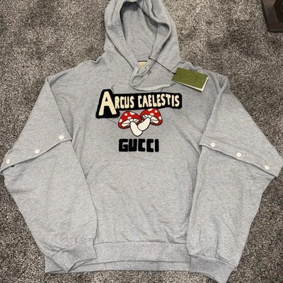 Sudadera con capucha Gucci Arcus Caelestis parches de hongos para hombre talla L extremo de manga extraíble Foto 1 de 4
