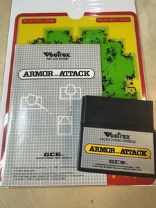 Armor Attack (Vectrex) Game Cartridge - Manual & Overlay - Tested - Picture 1 of 2
