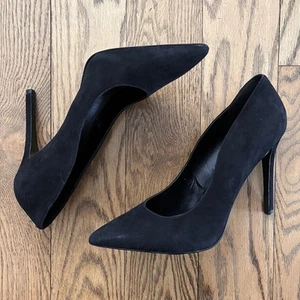 Nine West 9W❤️InStyle Black Suede High Heel Pumps Sz 12 - Picture 1 of 4