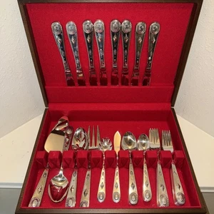 NEW Taos Stainless International Silver Plate Service For 8 Box 6 Serving Pieces - Picture 1 of 24