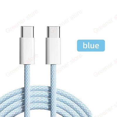 USB-C to USB-C 3A Charge Cable 0.3-2M for Samsung A5 A71 S10 S9 Fast Charge Sync - Image 1 of 4