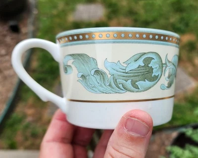 CHRISTIAN DIOR ЧАЙНАЯ ЧАШКА ~ TRIANON ~ LA КОЛЛЕКЦИИ СТОЛ D'AMIS ~ ЗЕЛЕНЫЙ СВИТОК ЗОЛОТОЙ ОТДЕЛКИ - Изображение 1 из 4