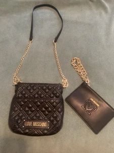 Love Moschino Crossbody/Wallet with Detachable Chain Strap - Picture 1 of 13