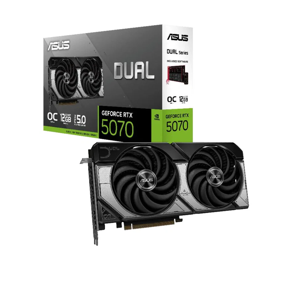 ASUS DUAL GeForce RTX 5070 OC 12GB DUAL-RTX5070-O12G Grafikkarte GDDR7 DP/HDMI
