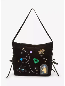 Coraline Icon Embroidered Hobo Shoulder Bag bonus beanie - Picture 1 of 3