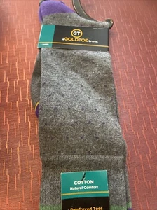 Gold Toe Men’s Dress sock 1 Pairs Grey Heather 10 - 12 - Picture 1 of 6