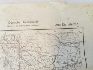 Deutsche Heereskarte Eichstetten 60 x 61 cm, datiert 1944 - Bild 1 von 7