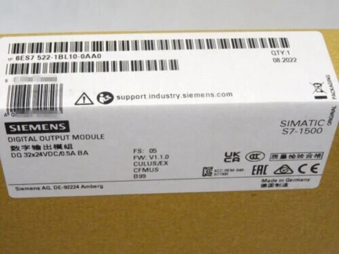 New Siemens 6ES7522-1BL10-0AA0 6ES7 522-1BL10-0AA0 Fast Shipping 1PC US - Image 1 of 1