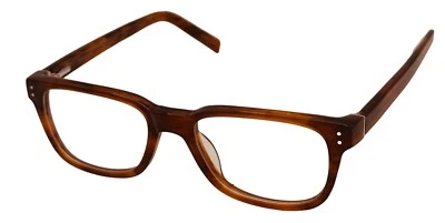 Marco de gafas de plástico marrón rectangular Jones New York Ophthalmic para hombre, J518. 47mm Foto 1 de 4