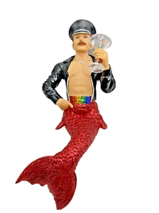 Ornamento Diamanti Dicembre Mr Martini con Gilet Merman ~ Calice Mancante Sostituito - Foto 1 di 7