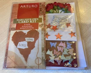 Nuevo kit de tarjetas de felicitación Arturo haz tu propio - 6 tarjetas 6 sobres adornos - Imagen 1 de 3