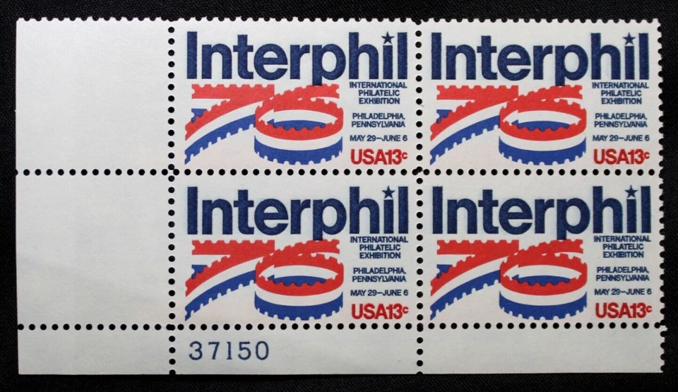 US Plate Block Stamps #1632 ~ 1976 Interphil '76 13c MNH RP17 - Image 1 of 1