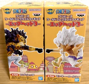 One Piece Luffy & ROB LUCCI World Collectible Figure 2Types Set 2024 Japan - Picture 1 of 2