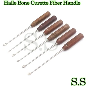 Set 6 Stück Halle Knochenkürette Fasergriff Orthopädische Chirurgische Instrumente  - Bild 1 von 3