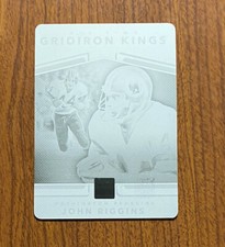 2017 Donruss Football John Riggins Black Printing Plate 1/1 Gridiron Kings #28