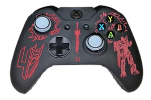 Cubierta de silicona para estuche controlador XBOX ONE diseño transformador de piel rojo + empuñaduras - Imagen 1 de 1