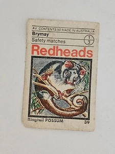 BRYMAY Redheads Matchbox Label Ringtail Possum #39 (ML200) - Bild 1 von 3