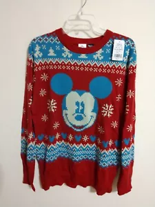 Disney Mickey Mouse Christmas Sweater Large Holiday Winter Sweater NWT Unisex - Picture 1 of 8