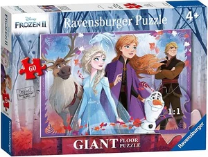 RAVENSBURGER PUZZLE 60 PEZZI GIANT FROZEN II ATTRAVERSO LA FORESTA MAGICA  03031 - Foto 1 di 1