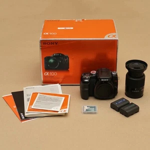 Near-Mint Sony Alpha DSLR-A100 10.2MP Digital SLR Camera 4GB CF w/ 18-70mm Lens - Picture 1 of 15