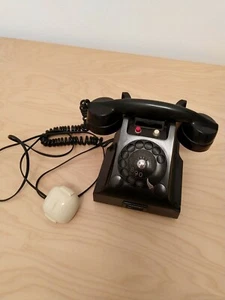 Antico Telefono in Bachelite Nero AUTELCO Fatme Roma a disco anni 50  - Foto 1 di 6