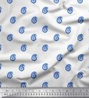 Soimoi Blue Velvet Fabric Floral & Paisley Print Fabric by the metre-Hru