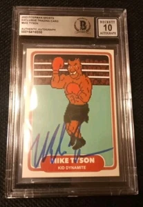 Mike Tyson Punch Out Signed Beckett Authentic Gem10 Limited Edition Trading Card - Picture 1 of 9
