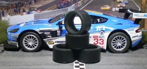 1/24 PAUL GAGE URETHANE SLOT CAR TIRES 2pr fit Carrera D124 Aston Martin DBR9 - Picture 1 of 1