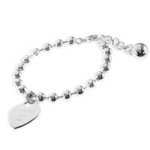 UNOAERRE Bracelet Chain To Balls with Heart Pendant Central Measurements 18 - Picture 1 of 2
