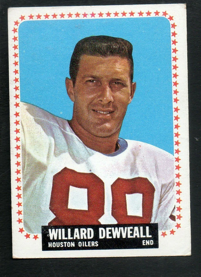 1964 Topps Football Card #72 Willard Dewveall-Houston Oilers Vg Ex Card - Image 1 of 1