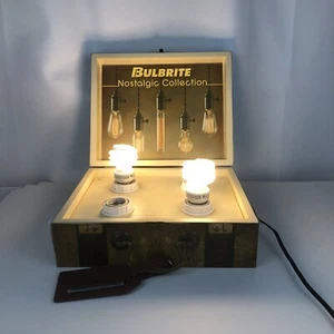 Lightbulb Display Case Portable AC Power Bulbrite Nostalgic Collection Working - Picture 1 of 13