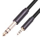 6.35mm Male to 3.5mm Male TRS Stereo Cable Nylon Braid for Laptop Guitar