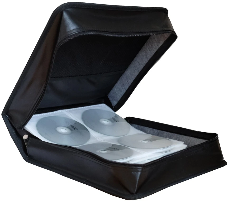 MEDIARANGE Tasche für CDs/DVDs 300 Kunstleder Schwarz (BOX94)