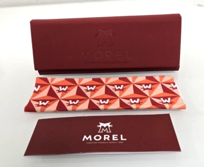 NEW! MOREL Foldable Triangle Eyeglasses Case w/ Branded Cloth -Wine Red - Image 1 of 4