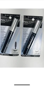 2 Maybelline Full 'N Soft Washable Mascara Very Black 0.28 fl oz (2 PACK Value - Picture 1 of 4