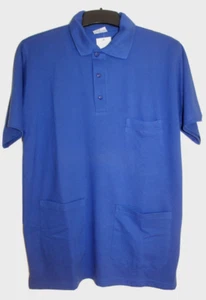 729 Arbeitsshirt Polohemd 1/2 Arm Shirt kurzarm mit Taschen blau Gr. S - Bild 1 von 2