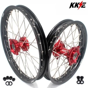 KKE 17/14 CNC Dirt Bike Wheels For KTM85 SX 2021-2024 Gas Gas MC 85 Rims Set Red - Picture 1 of 12