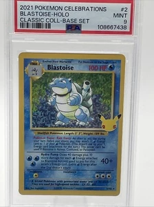 PSA 9 2021 Pokemon Celebrations Blastoise Holo Classic Coll Base Set #2 - Picture 1 of 4