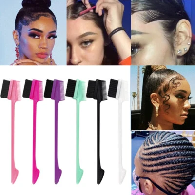 Hairdressing Three Sided Comb Hair Dye Brushes Hair Edge Control Styling Tool⊙ - Image 1 of 4