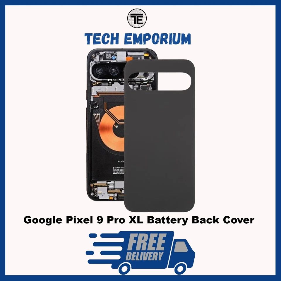For Google Pixel 9 Pro XL Battery Back Cover Glass Panel Obsidian Replacement UK - Image 1 of 1